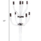 23" Clear And Silver Crystal Tabletop Candelabra Candle Holder