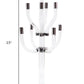 23" Clear And Silver Crystal Tabletop Candelabra Candle Holder