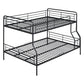 Black Full XL Over Queen Contemporary Metal Bunk Bed