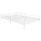 White Full XL Over Queen Contemporary Metal Bunk Bed