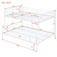 White Full XL Over Queen Contemporary Metal Bunk Bed