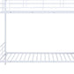 White Twin Over Twin Metal Bunk Bed With Stairs And Storage