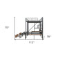 Black Full Over Two Twins Metal Bunk Bed With Stairs And Storage