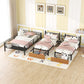 Black Full Over Two Twins Metal Bunk Bed With Stairs And Storage
