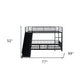 Black Full Over Full Metal Bunk Bed With Slide