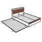 Black Metal Full Bed Frame With Trundle