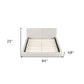 Beige Tufted Velvet Upholstered Queen Bed Frame