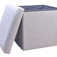 15" Taupe Boucle Cube Storage Ottoman
