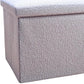 15" Black Boucle Cube Storage Ottoman
