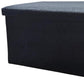 30" Black Boucle Storage Ottoman