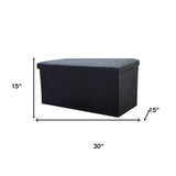 30" White Boucle Storage Ottoman