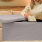 30" Gray Boucle Storage Ottoman