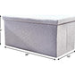 30" Gray Boucle Storage Ottoman