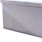 30" Black Boucle Storage Ottoman