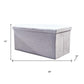 30" Gray Boucle Storage Ottoman