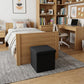 12" Taupe Boucle Cube Storage Ottoman