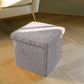 12" Taupe Boucle Cube Storage Ottoman