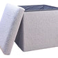 12" Black Boucle Cube Storage Ottoman