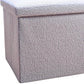 12" Taupe Boucle Cube Storage Ottoman