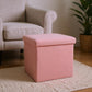 12" Black Boucle Cube Storage Ottoman
