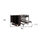 Espresso Full Over Two Twins Wood Bunk Bed With Storage