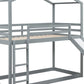 Gray Twin Over Twin Wood Bunk Bed With Slide