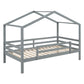 Gray Twin Over Twin Wood Bunk Bed With Slide