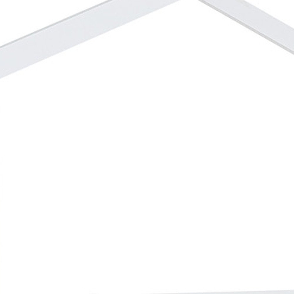 White Twin Over Twin Wood Bunk Bed With Slide