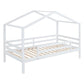 White Twin Over Twin Wood Bunk Bed With Slide