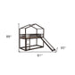 Espresso Twin Over Twin Wood Bunk Bed With Slide