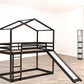 Espresso Twin Over Twin Wood Bunk Bed With Slide
