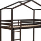 Espresso Twin Over Twin Wood Bunk Bed With Slide