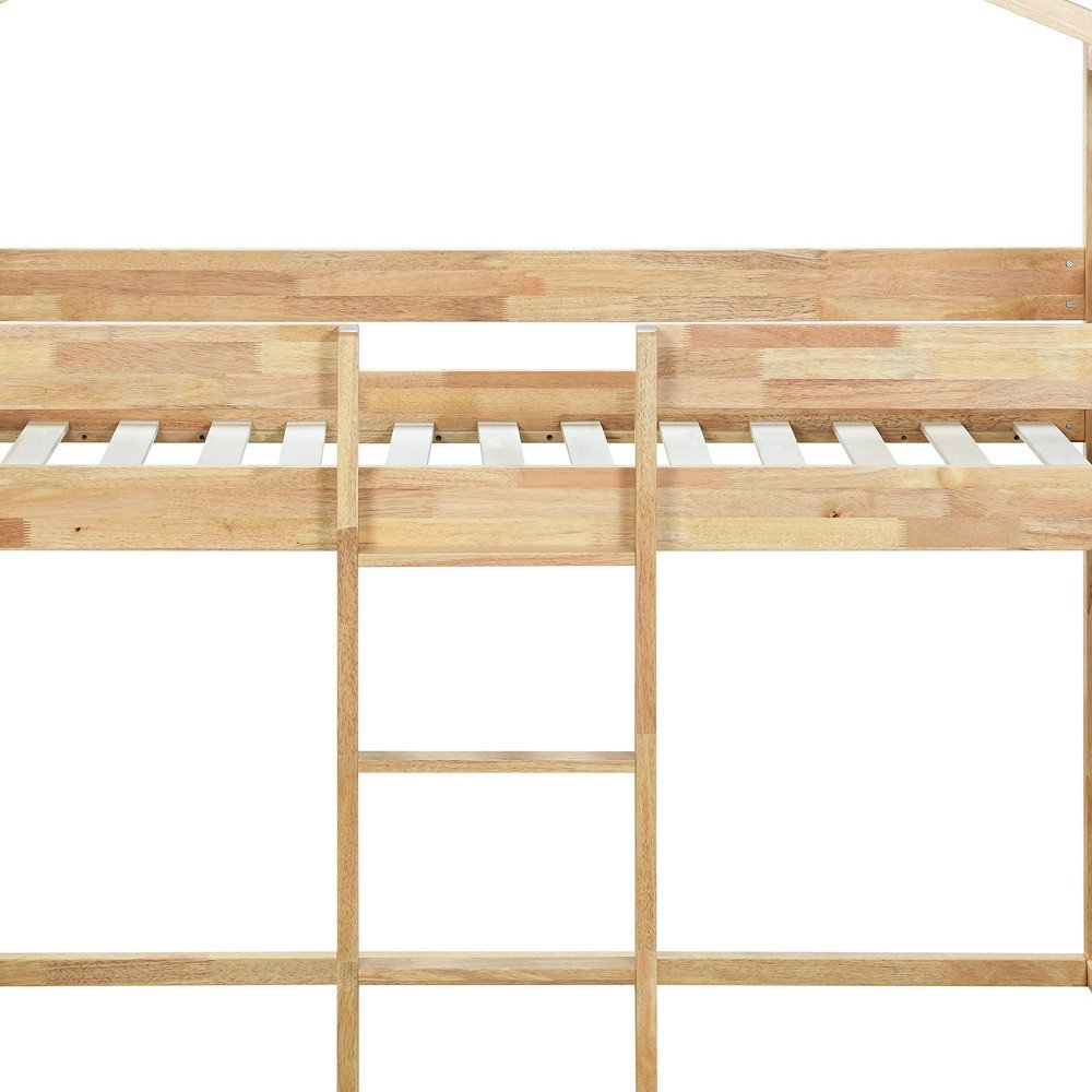 Natural Twin Over Twin Wood Bunk Bed