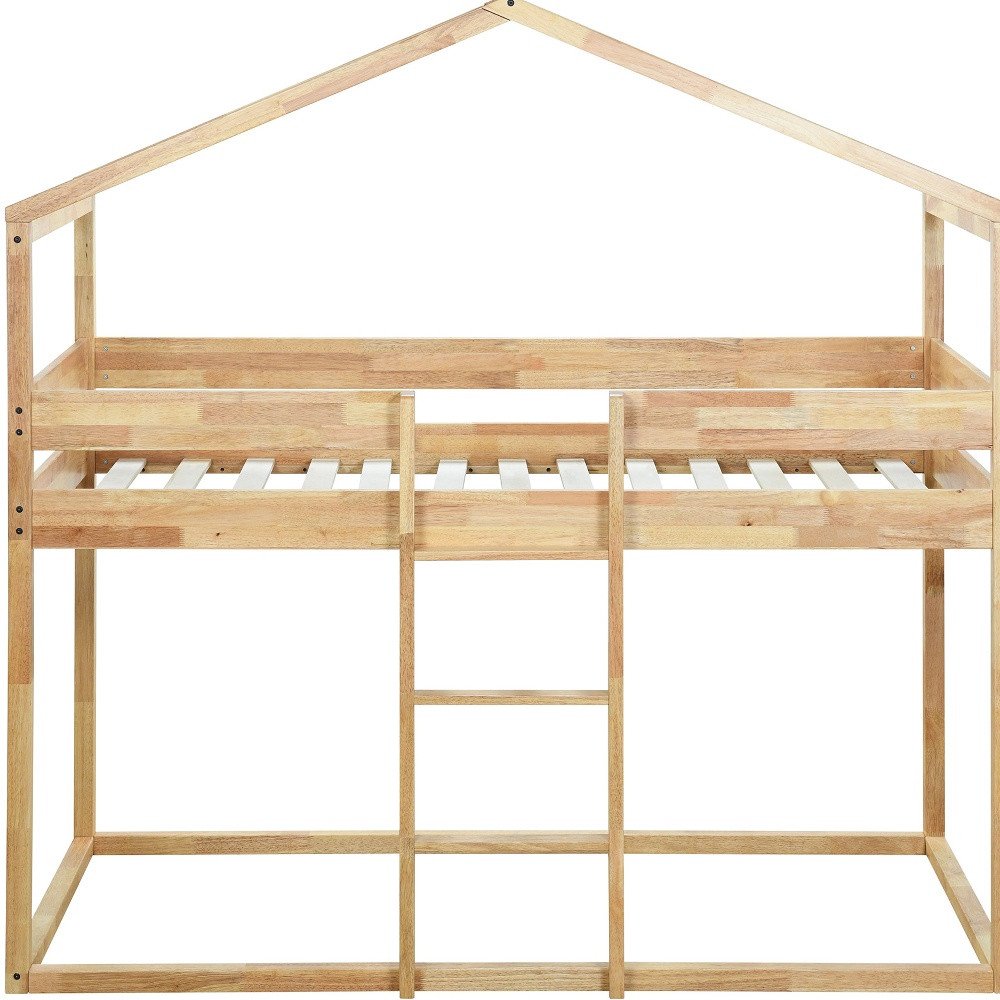 Natural Twin Over Twin Wood Bunk Bed