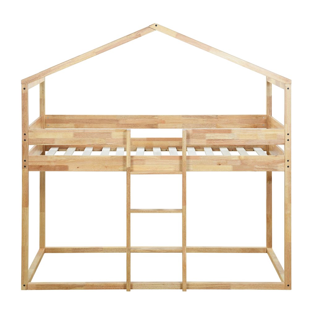 Natural Twin Over Twin Wood Bunk Bed