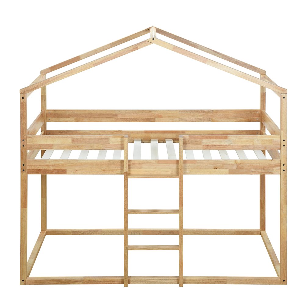 Natural Twin Over Twin Wood Bunk Bed