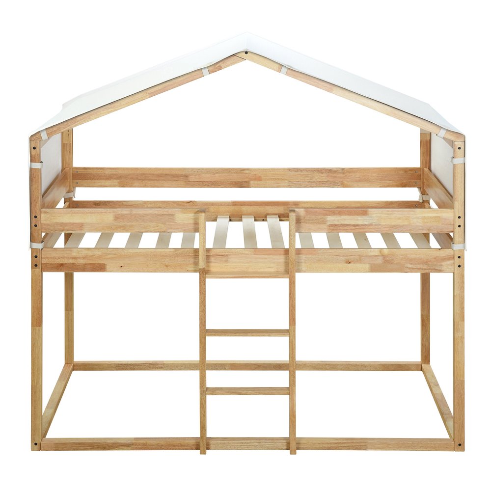 Natural Twin Over Twin Wood Bunk Bed