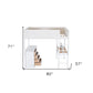 White Platform Wood Full Double Loft Bed with Desk