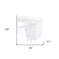 White Platform Wood Twin Loft Bed with Desk and Shelves