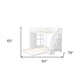 White Twin Over Full Wood Bunk Bed With Stairs And Drawers And Storage