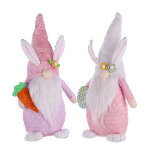 Set of Two Pink Fabric Tabletop Sculpture