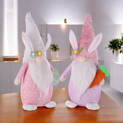 Set of Two Pink Fabric Tabletop Sculpture