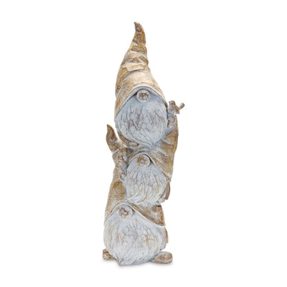 23" Brown Resin Standing Gnome Tabletop Sculpture