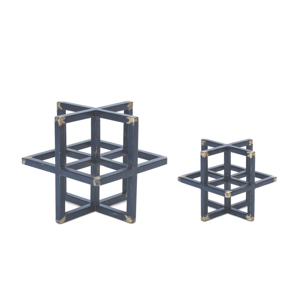 Set of Two Black Iron Tabletop Sculpture