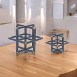 Set of Two Black Iron Tabletop Sculpture