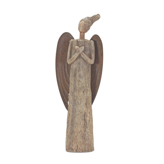 15" Brown Resin Figurine Tabletop Sculpture