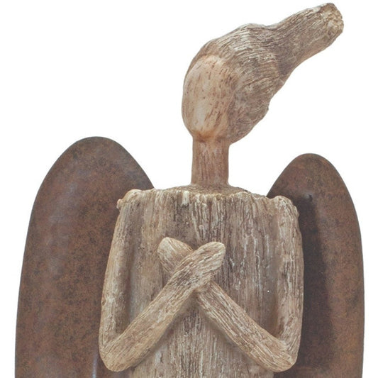 15" Brown Resin Figurine Tabletop Sculpture