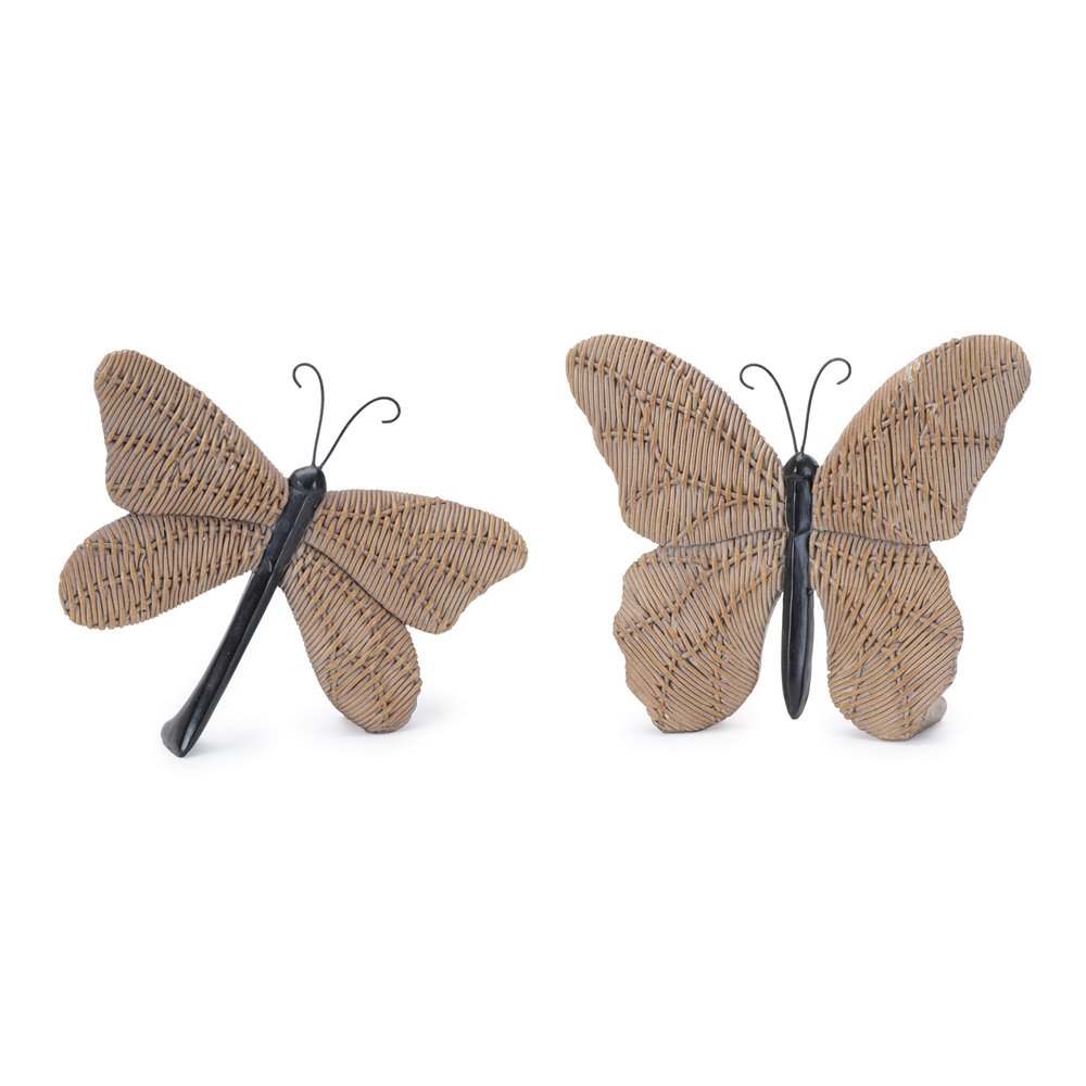 Set of Four Brown Polyresin Figurine Tabletop Sculpture