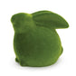 Set of Two Green Faux Moss Covered Terracotta Rabbit Figurines