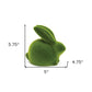 Set of Two Green Faux Moss Covered Terracotta Rabbit Figurines